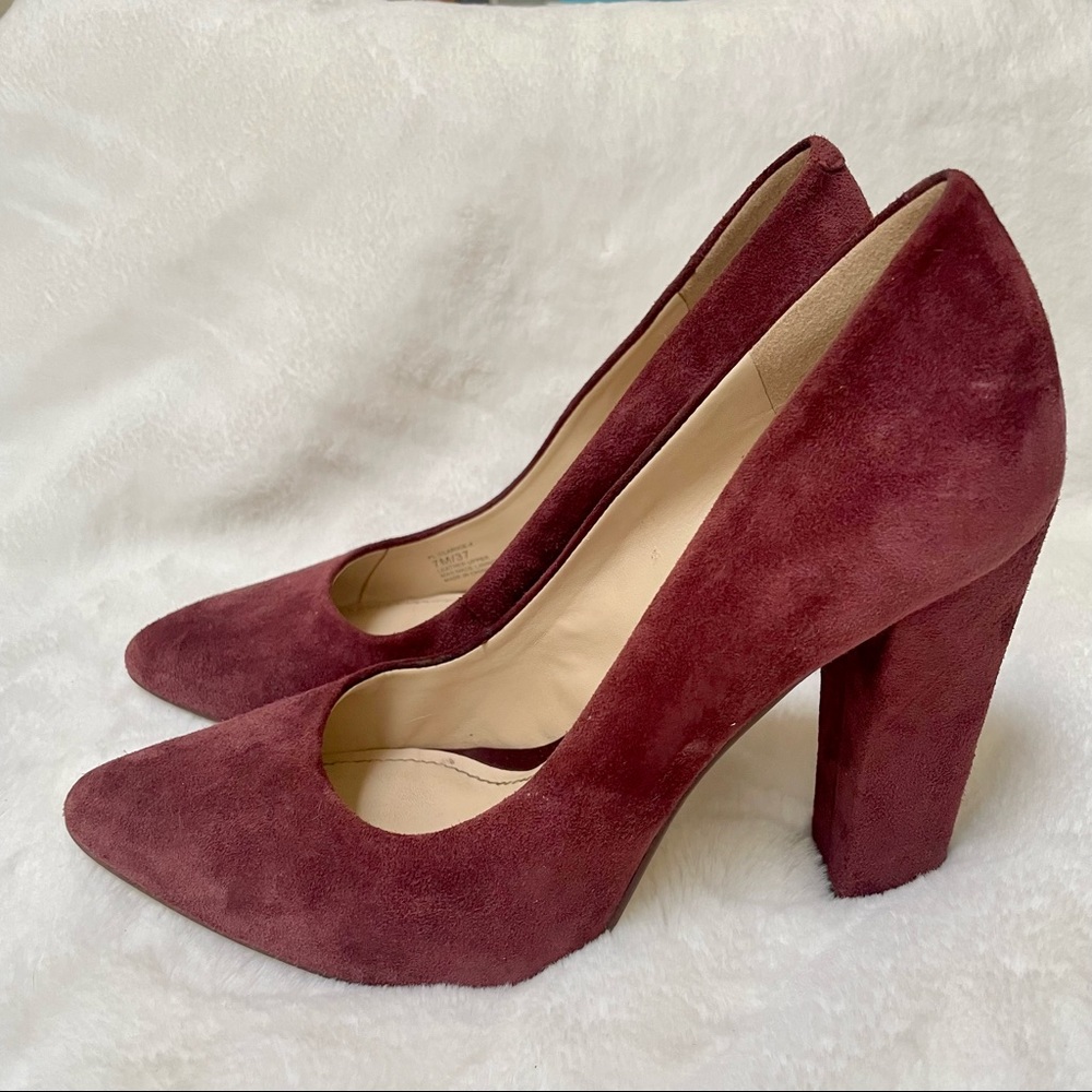 BCBGenerate Suede Plum Heels
